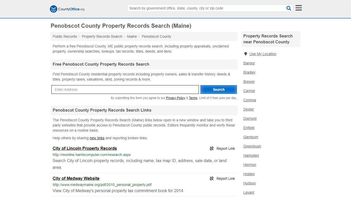 Penobscot County Property Records Search (Maine) - County Office