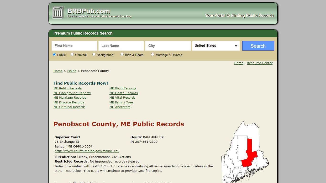 Penobscot County Public Records | Search Maine Government Databases